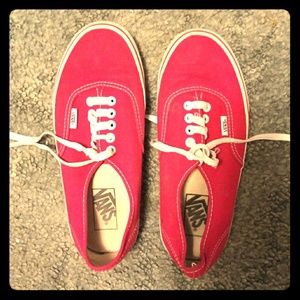 Vans Womens size 8 (Red)